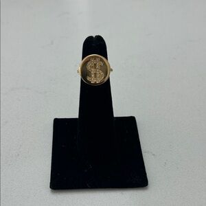 Carolina Bucci 18K Gold and Diamond Dollar Sign Ring